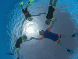Children Snorkeling on Pool Surface in Star Shape  Egypt