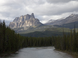 Castle Mountain of Limestone  Banff National Park  Alberta  Canada