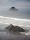 Seastacks  Which Mark Former Positions of the Coastline  Stand Up Out of the Surf Near Bandon