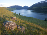Wallowa Lake Hemmed in by a Glacial Moraine and with Glacially Transported Granitic Boulders