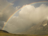 Torres Del Paine with a Rainbows Arching over the Mountains  Chile