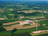 Wind Turbines Near Cadillac  Michigan  USA