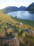 Wallowa Lake Hemmed in by a Glacial Moraine and with Glacially Transported Granitic Boulders