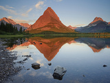 Tranquil Morning at Swiftcurrent Lake  Glacier National Park  Montana  USA