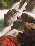 Red Rock Falls  Glacier National Park  Montana  USA