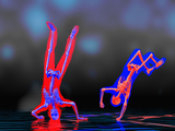 Breakdancers Showing Skeletons