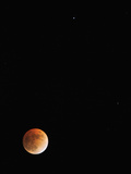 Saturn (Upper Right)  Regulus (Bottom Right)  and the Moon