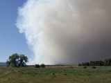 A Wildfire Releases Carbon to the Atmosphere as it Burns in the Rocky Mountains  Colorado  USA