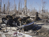 A Neighborhood Destroyed by Hurricane Katrina in Waveland  Mississippi  USA