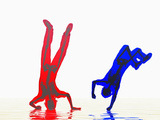 Breakdancers Showing Skeletons