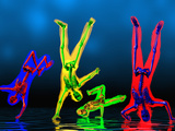 Breakdancers Showing Skeletons