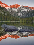 Crimson Red Sunrise Alpenglow Falls on Jack Ridge on the Shoulder of Mount Stuart