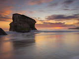 Sea Stack at Sunset at Natural Bridges State Park  Santa Cruz  California  USA
