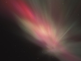 Auroral Crown of Aurora Borealis Viewed Straight Up  Alaska  USA