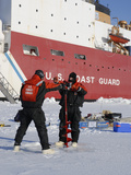 Scientists from the Uscg Icebreaker Healy  Wagb-20  Measuring Ice Thickness
