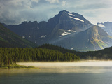 Clearing Afternoon Thunderstorm over Swiftcurrent Lake in the Many Glaciers Area of Glacier Np