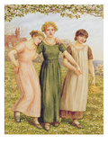 Three Young Girls  19th Century
