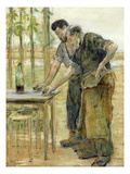 The Blacksmiths (Oil on Canvas)