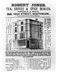 Advertisement for Robert Jones  Tea  Coffee and Spice Dealer  January 1845 (Litho)