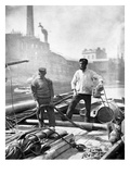 Workers on the 'silent Highway'  1877-78 (B/W Photo)