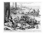 The Happy and Trouble Free Life of the Cripple (Engraving) (B/W Photo)