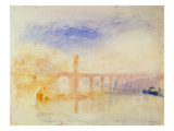 The Moselle Bridge  Coblenz  C1842 (W/C and Graphite on Paper)