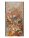 A Sketch of Gratitude Crowned by Peace  with Other Allegorical Figures of Industry  Fame and Plenty