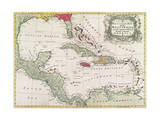 New and Accurate Map of the West Indies (Colour Litho)
