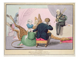 Le Mort'  George IV (1762-1830)  Caricature of the King Grieving the Death of the Giraffe