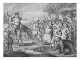 Hudibras' First Adventure  from 'Hudibras' by Samuel Butler  1726 (Engraving)