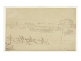 A Race of the Knavesmire at York (Pen and Ink with W/C on Paper)