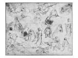 Temptation of St Anthony (Recto) (Pen and Ink on Paper) (B/W Photo)
