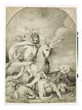 Death on a Pale Horse  C1775 (Pen and Black Ink on Wove Paper)