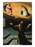 St Francis of Assisi  or the Miracle of the Roses  1630 (Oil on Canvas)