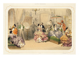 A Punch of Artists  from 'soirees Parisiennes'  Engraved by J Champagne (Colour Litho)