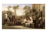 Chelsea Pensioners Receiving the Gazette Announcing the Battle of Waterloo  C1819 (Oil on Panel)