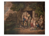 Saturday Evening  1795 (Colour Engrving)