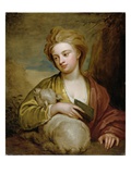 Portrait of a Woman as St Agnes  Traditionally Identified as Catherine Voss  C1705-10