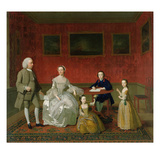 The Buckley-Boar Family  C1758-60 (Oil on Canvas) (Formerly Attr to Arthur Devis)