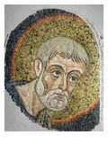 St John the Baptist: Fragment of a Mosaic from the Basilica Ursiana  Former Cathedral of Ravenna