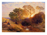 Sunset  C1861 (W/C  Graphite  B/C and Gum on Card)