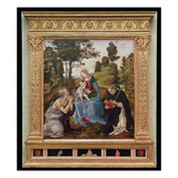 Virgin and Child with St Jerome and St Dominic (Oil and Tempera on Panel)