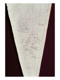 Section of Map from Ross Island to South Pole Used on Antarctica Expedition  1910-12
