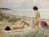 Summer on the Beach (Oil on Canvas)