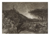 The Lonely Tower  1879 (Etching)
