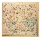 Celestial Chart: Summer  Showing Signs of Zodiac  Positions of Stars and Astrological Instruments