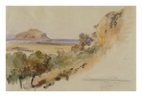 View Near Palermo  1847 (Pen and Ink with W/C over Pencil on Paper)