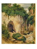 Rocks at Sorrento  1823 (Oil on Paper on Canvas)