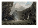 Near Chiavenna in the Grisons  C1779 (W/C  Black Ink and Wash over Graphite on Laid Paper)