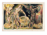 Plate 100 from 'Jerusalem' (Bentley Copy E)  1804-20 (Etching with Pen  W/C and Gold on Paper)
